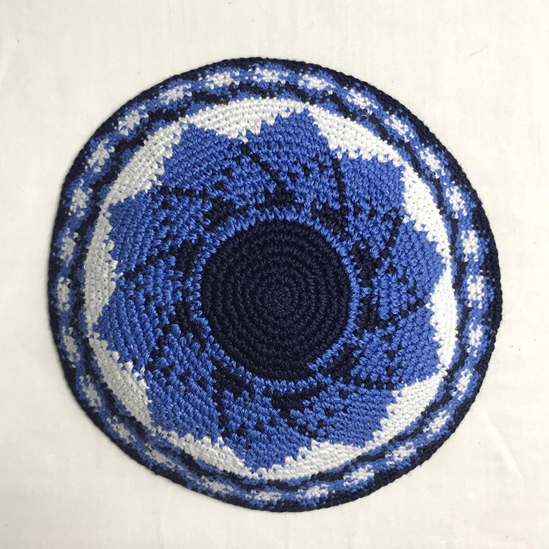 Judaica-gorro de Kippah de punto Judaica, sombrero de Kippah, Yarmulke, Yarmulka, 15cm, 5,9 pulgadas