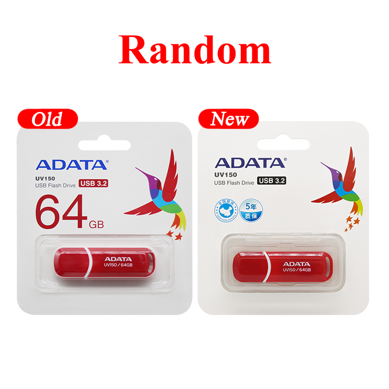 ADATA UV150 USB 3.2 Pendrive 32GB 64GB Pendrive High Speed Portale Red USB U Disk Pen Drive Memory Stick do komputera