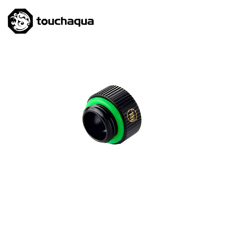 Bitspower touchaqua  g1/4 " 7.5mm hane till hona förlängningsbeslag, vattenkylningssats byggbeslag svart, silver, ta -f40