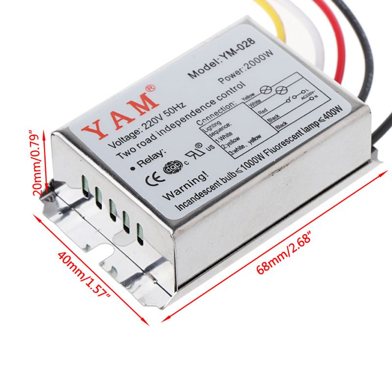 2000W Two Road Independence Control Change Frequency Power Section Switch 220V