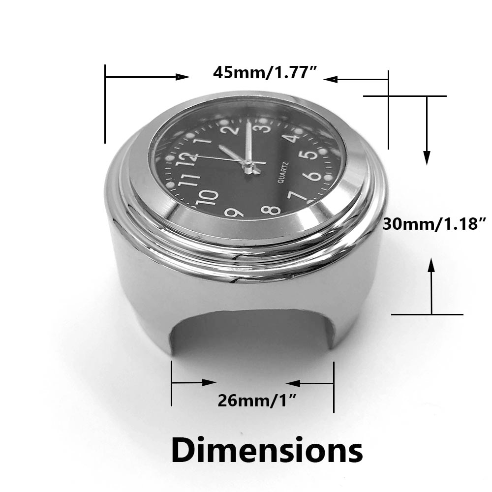 Universele Waterdichte 7/8 "Motorcycle Stuur 22-25mm Mount Temp Thermometer Klok Moto Horloge voor Harley Motorfietsen Accessoires