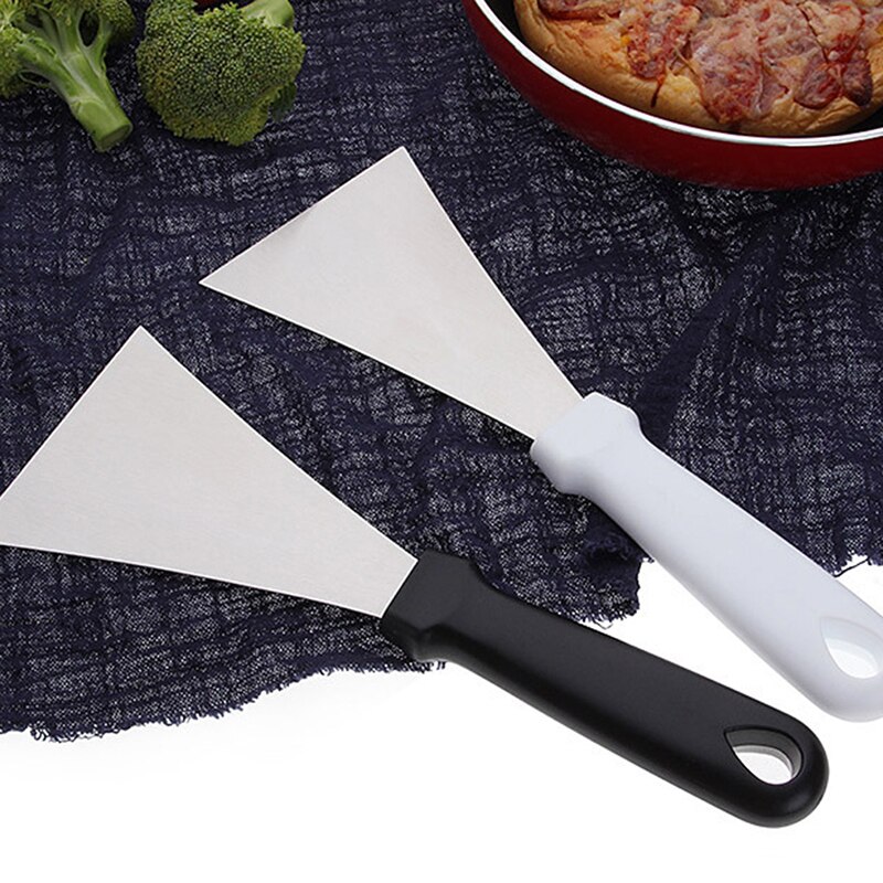 Schep pizza grijper mes keukengerei teppanyaki schep wit en zwart handvat rechte schep