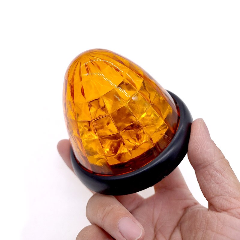 Luz de alarma de emergencia para coche, lámpara de señal de giro trasera cónica, bombillas de advertencia para camión, RV, 24V, 16LED