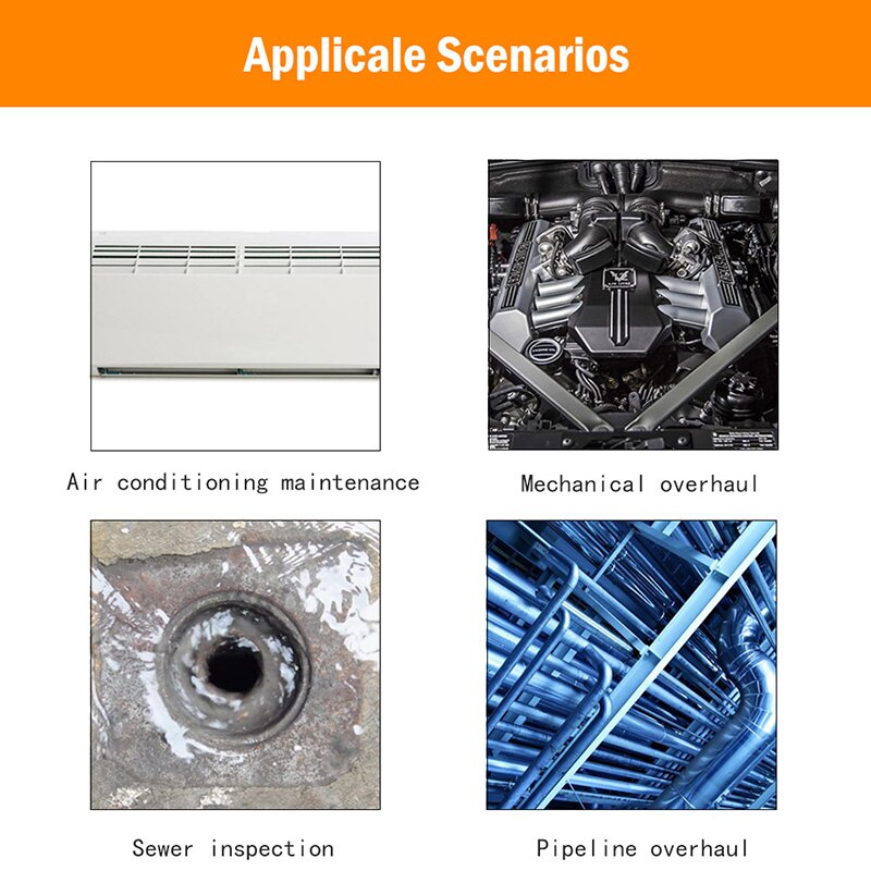 USB Endoscope Camera 720P Waterproof Snake Camera with 6 Adjustable LED For Windows & Macbook OS Computer