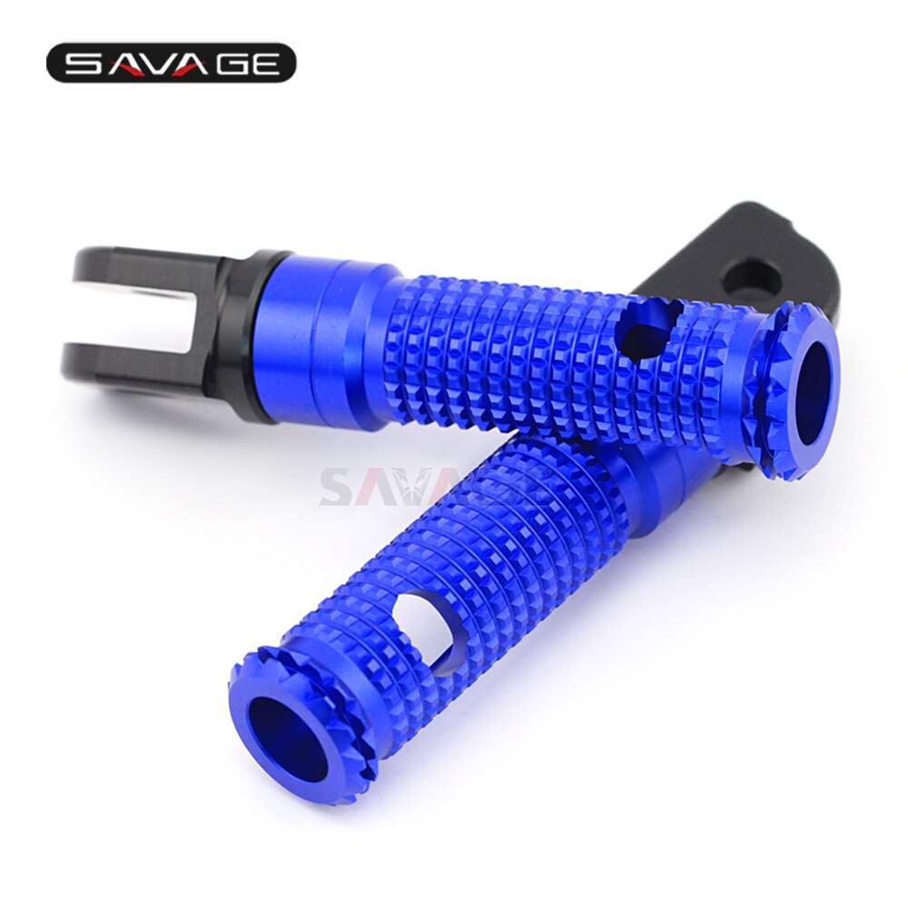 För kawasaki  z1000 z800 z750r zx10r zx6r främre fotpinnar fotstöd adapter motorcykel ryttare fotstöd cnc zx -10r zx -6r z 800 1000: Blå