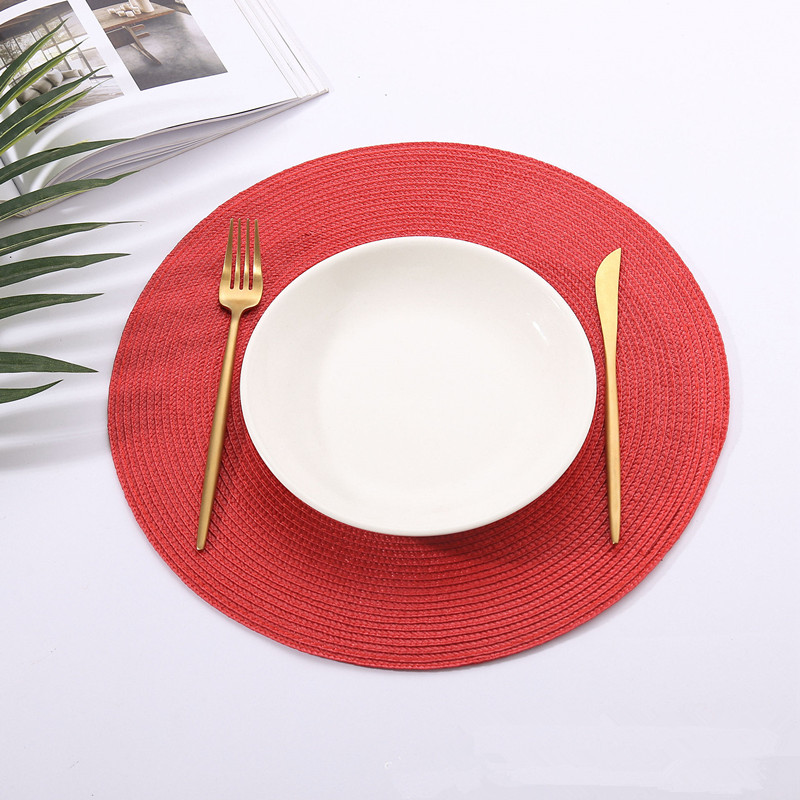 Napperon de Table rond en plastique PP tissé, tapis de Table à manger thermo-isolant, porte-Pot, sous-verres, accessoires de cuisine