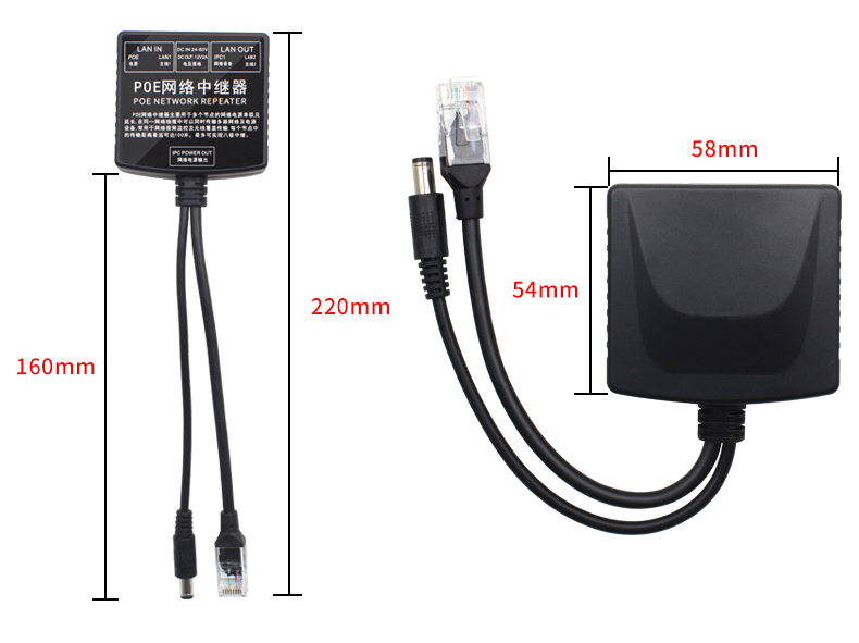 Lange Afstand Tandem Poe Switch Adapter Combo Ip Camera Cctv Monitor Draadloze Ap Serie Power Poe Repeater Splitter