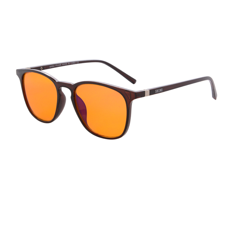 SHINU lunettes bloquant la lumière bleue hommes lunettes de jeu sur ordinateur rouge Orange jaune clair anti lumière bleue lentilles Tr90 monture pour hommes: Bleu