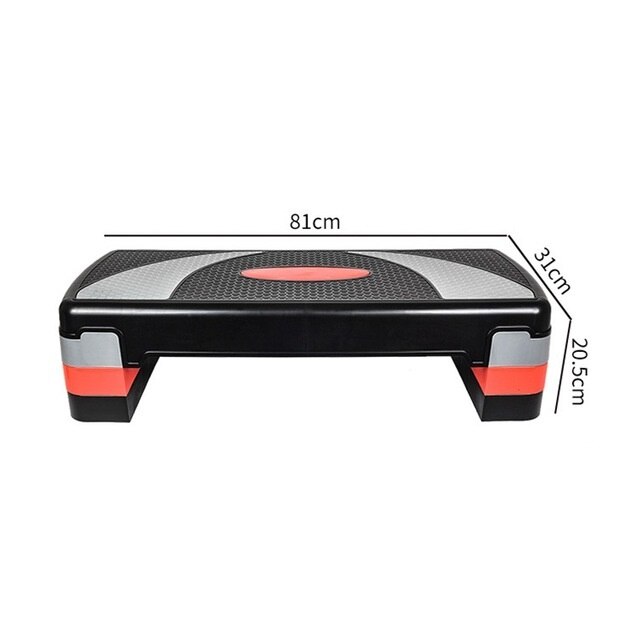Escalón aeróbico, Pedal antideslizante ajustable, para gimnasio, Fitness, ejercicio, interior y exterior, equipo de ejercicio de entrenamiento para el hogar: Gris