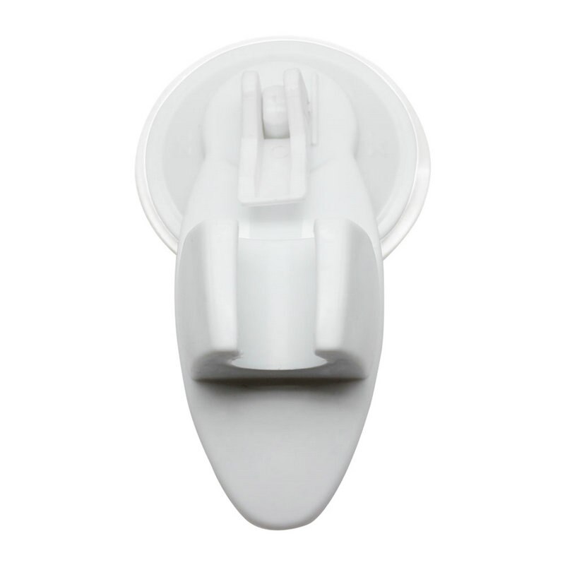 Movable Universal Vacuum Suction Cup Base Bathroom Shower Movable bathroom shower head holder: White
