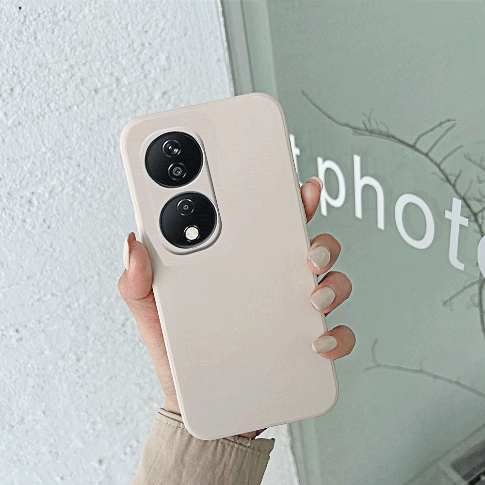 Coque de téléphone en Silicone liquide, étui arrière de protection en TPU pour Huawei Honor X7b X9b X9a X8b X8a X8 5g X7a X8 4g X6a 5g X6s: nylon / Beige
