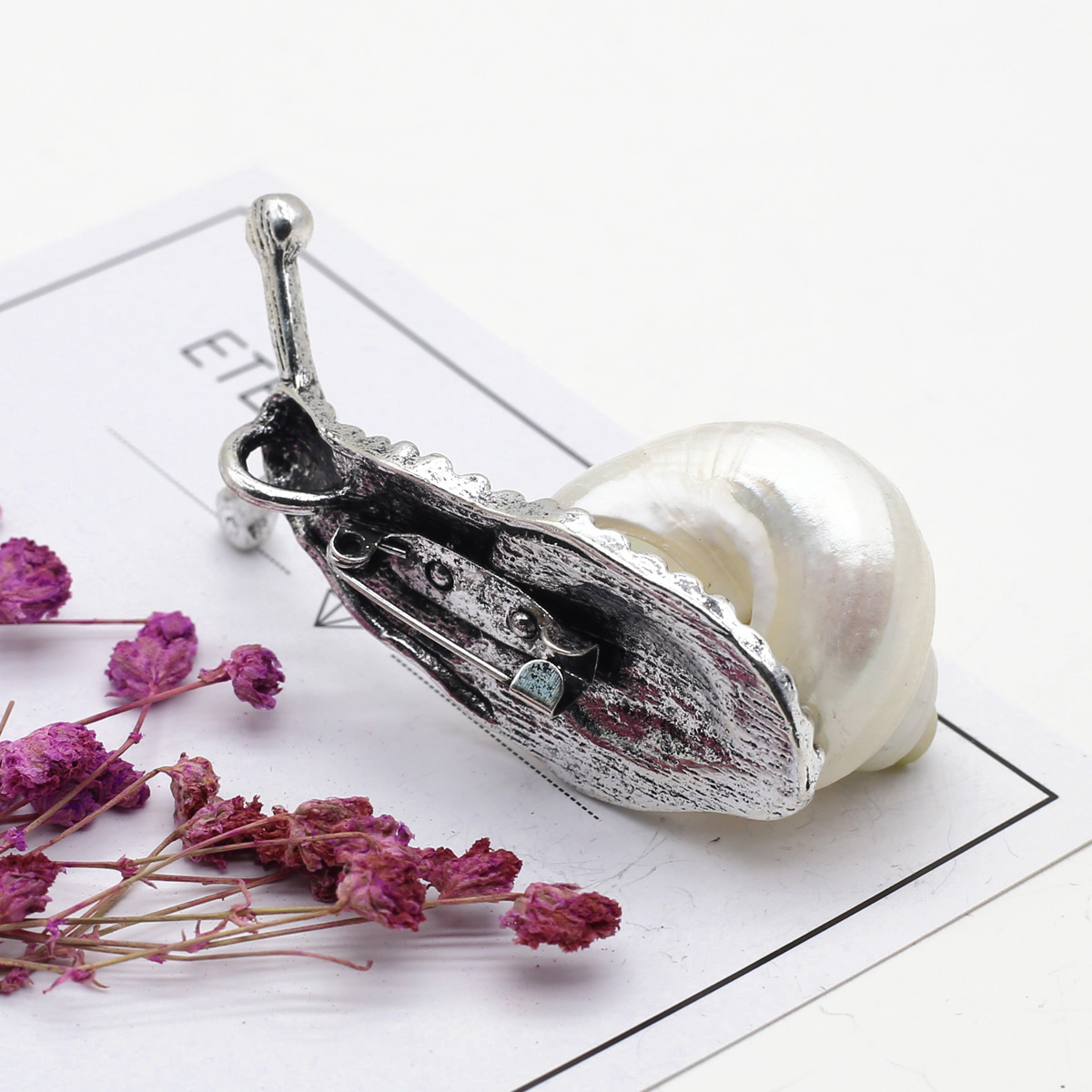 Broche esmaltado de concha de , joyería de , alfileres para Collar de caracol de mar, bufanda, suéter, Clip, broches coloridos, accesorios