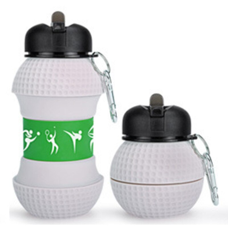 Outdoor Sport Vouw Water Fles Voetbal Basketbal Tennis Golf Lekvrij Draagbare Siliconen Waterkoker Reizen Kinderen Volwassen Fles: Golf