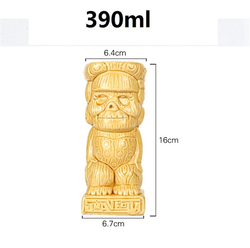 390ml hawaii keramik tiki mugg porslin öl vin mugg kopp bar verktyg