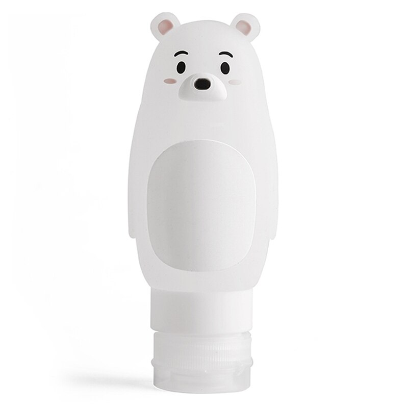 TTLIFE-bouteille vide en Silicone dessin animé, ensemble de bouteilles de voyage, pour Gel douche Portable, shampoing, bouteille de lavage, organisateur de maquillage: 90ML