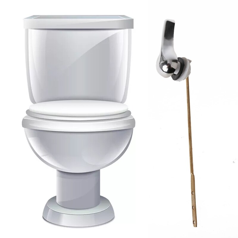 Gammeldags toilet piedestal skål kobberstang håndtag toilet udskiftning tilbehør  m7da