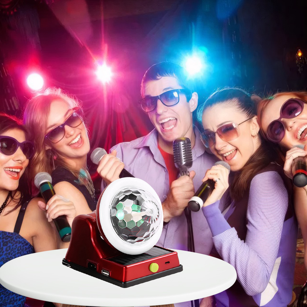 Disco Ball Light Colorful Rotating Magic Ball Light Magic Ball RGB LED Stage Light Rotating DJ Ball for Home Room Dance Karaoke