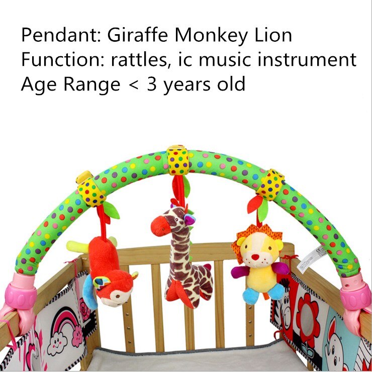Mooie Baby Wieg Zetel Cot Opknoping Speelgoed Wieg Mobiele Wandelwagen Opknoping Zachte Pluche Rammelaars Ring Bel Educatief Baby Speelgoed M0036: G