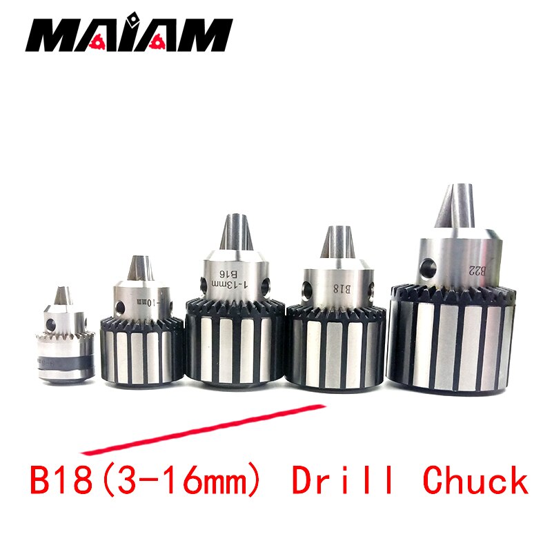 Borrchuck  b10 b12 b16 b18 0.6-6mm 1-10mm 1-16mm 1-13mm 3-16mm 1-16mm chuck för cnc verktygsmaskin borrchuck rotationsklämning: B18(3-16mm)