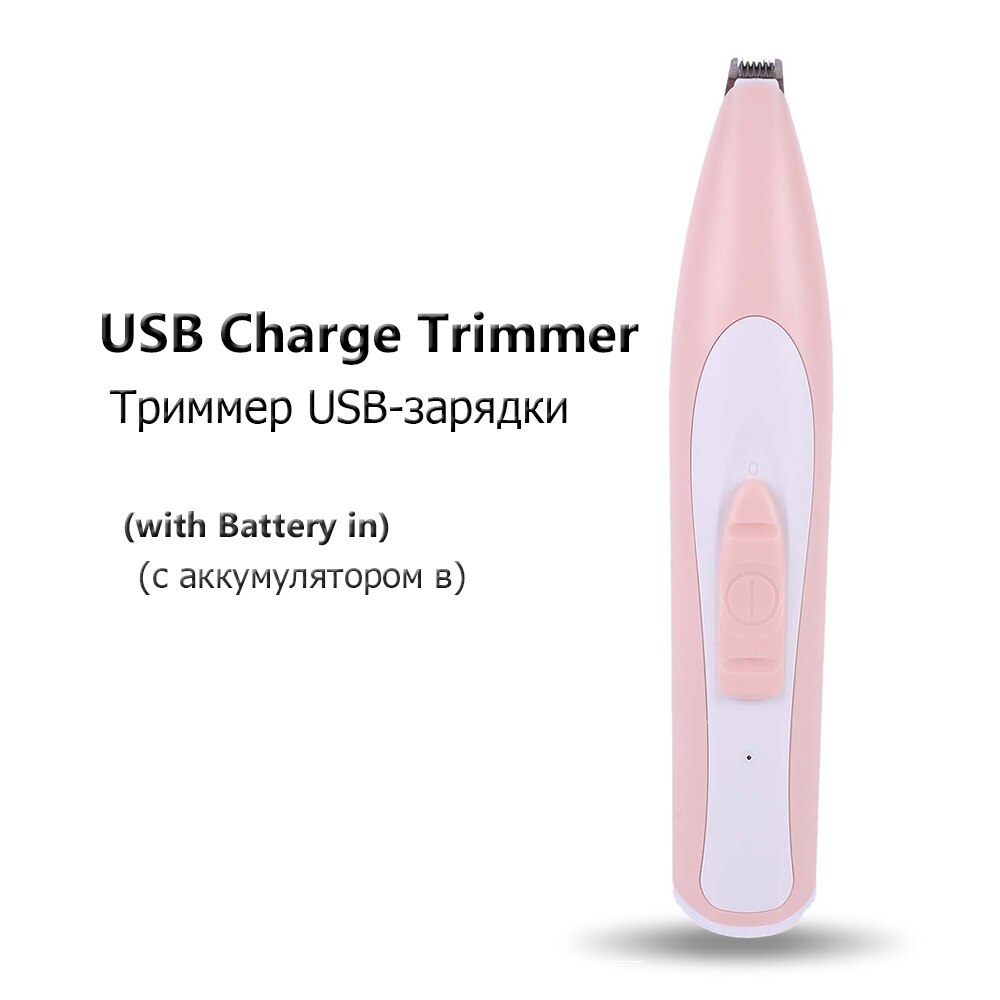 Hundklippare husdjur fot hår trimmer hund trimning frisör hund klippning rumpa öra ögon hårklippare maskin remover låg: Rosa