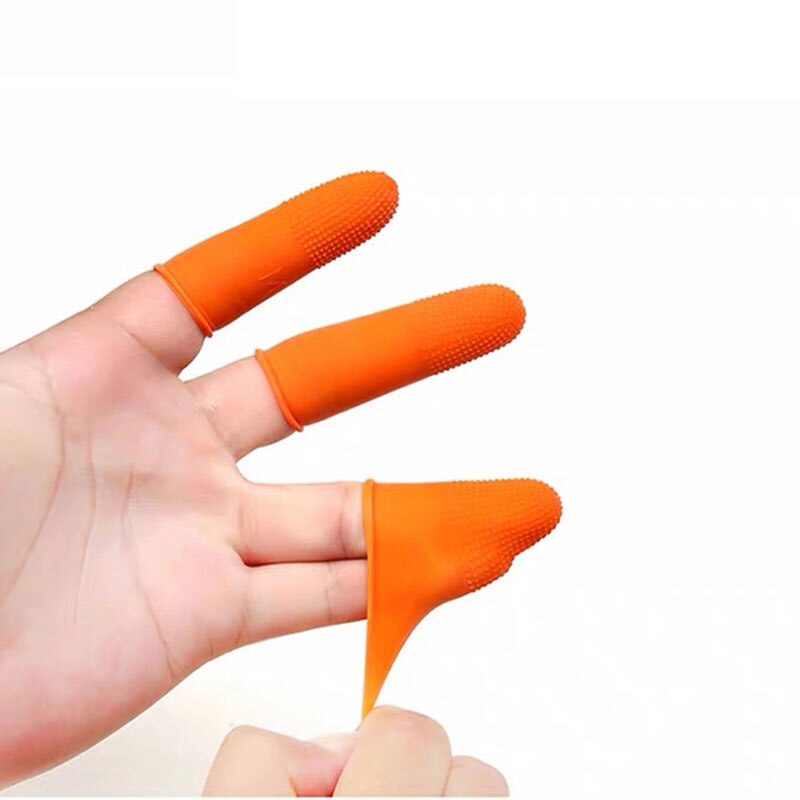 100Pcs Latex Vinger Babybedjes Manicure Werkhandschoenen Anti-Slip Antistatische Latex Vingertop Vingers Bescherming Wegwerp Rubber Covers
