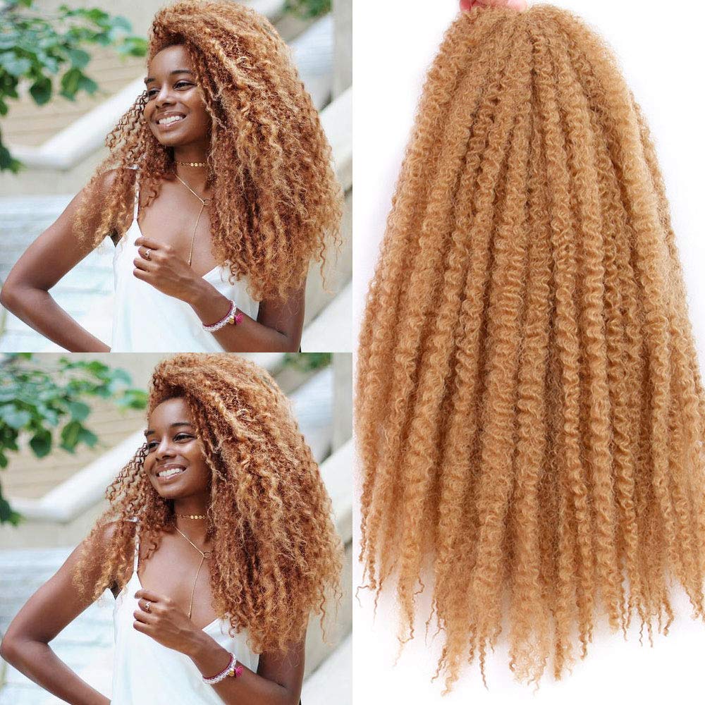 18 Inch Ombre Marley Braids Crochet Hair Crochet Braid Twist Box Afro Synthetic Jumbo Braiding Hair Extensions For Black Women: #27 / 1 pack