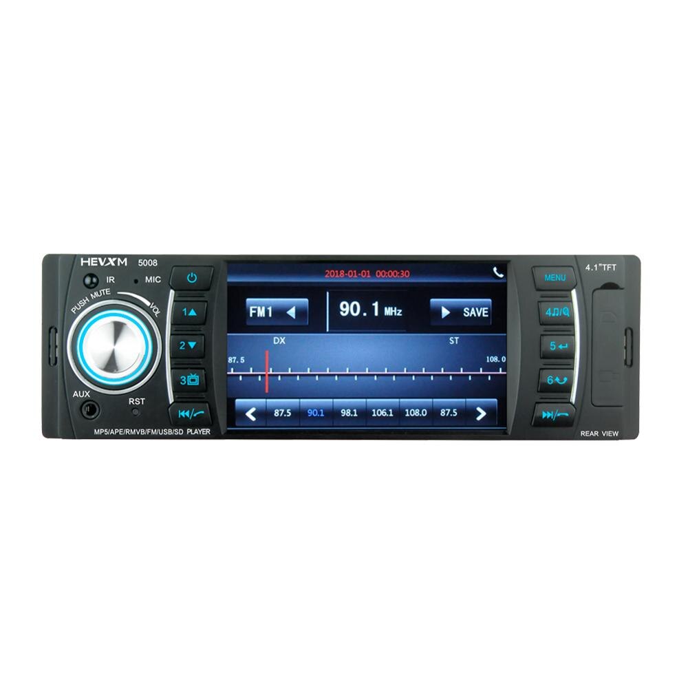 Reproductor de vídeo para coche, pantalla TFT LCD de 4,1 pulgadas, MP4, MP5, Bluetooth, Radio Estéreo, FM, SD/MMC, USB, sin cámara de visión trasera, 5008, MP5
