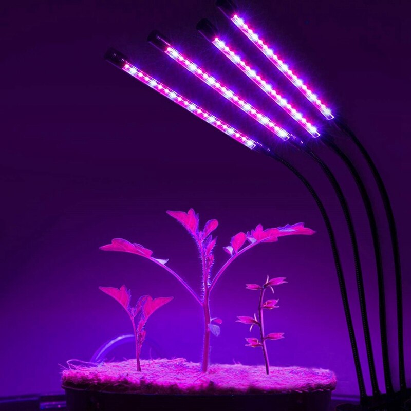 Led-plantenlamp 30 meter afstandsbediening vierkoppige plantengroeilamp usb binnenbloem vetplant clip groeilamp