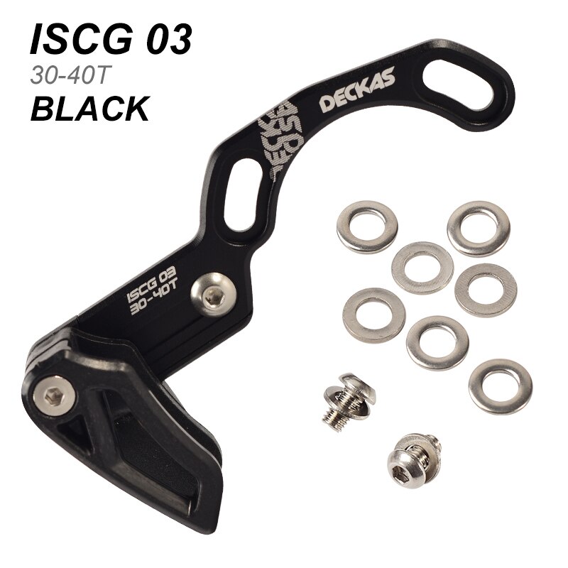 MTB Bike Chain Guide Ultra Light Bicycle Chain Stabilizer Mountain Road Single Speed Wide Narrow Gear Ring Chain Guide Anti: ISCG 03 Black