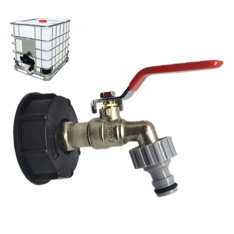 Adaptateur de vidange pour réservoir fourre-tout IBC, robinet de tuyau de jardin 1/2 pouces, connecteur de tuyau de réservoir d'eau