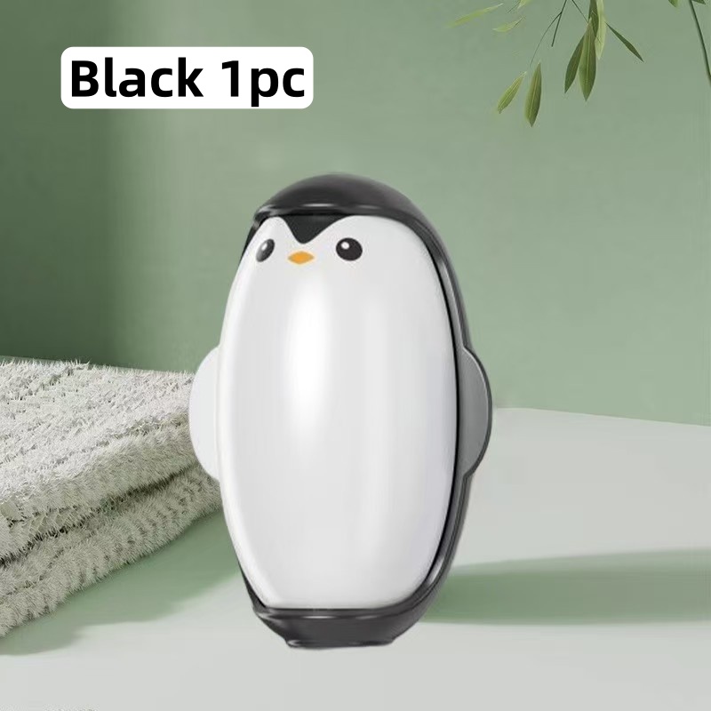 Pinguïn Haarverwijderaar Wasbare Huishoudelijke Drumborstel Draagbare Sterke Zelfklevende Kleding Huisdier Kat Borstel Stofdichte Borstel Schoon: Black