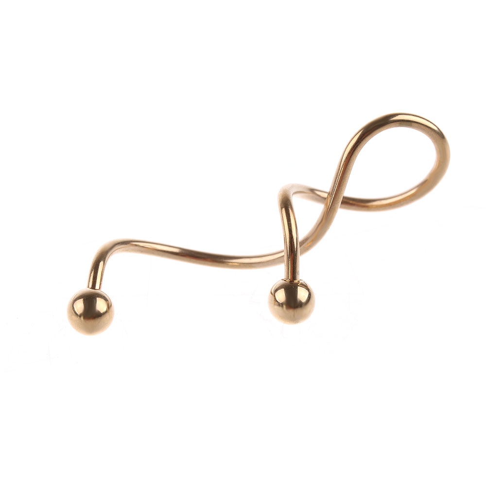 1pc Helix Cartilage Twist Spiral Ear Piercing Barbells Belly Button Ring Navel Piercing Cuff Earring Body Jewelry Whosale