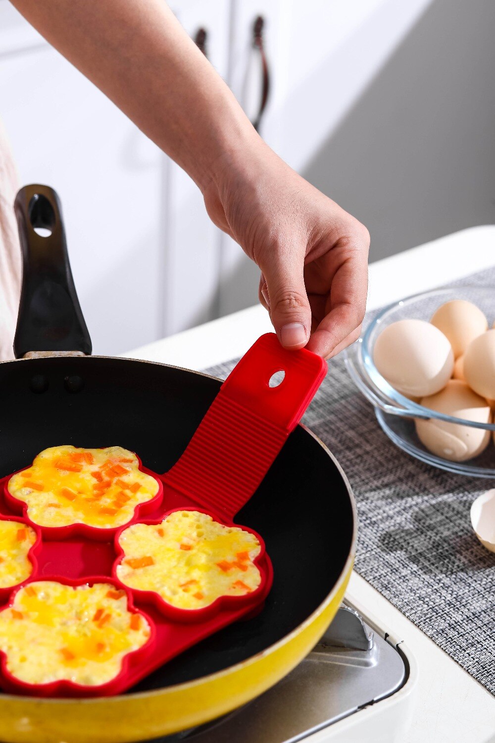 Matlagning baktillbehör hjärtformad pannkaksmaskin äggkokare stekt äggform köksredskap kök porslin hushållsprylar