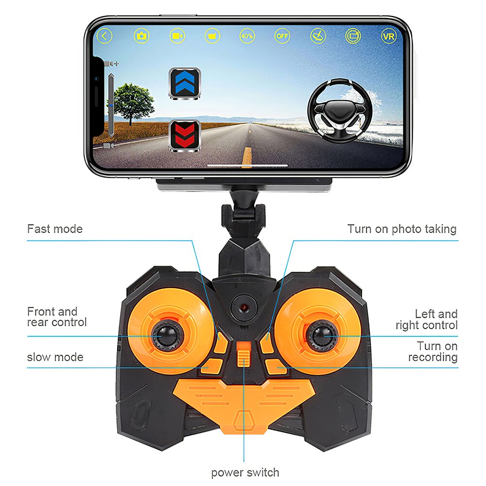 Fjernbetjening bil 2.4g 720p wifi fpv hd kamera suv 1:18 4wd off-road højhastigheds fjernbetjening drivbil klatring bil børnelegetøj