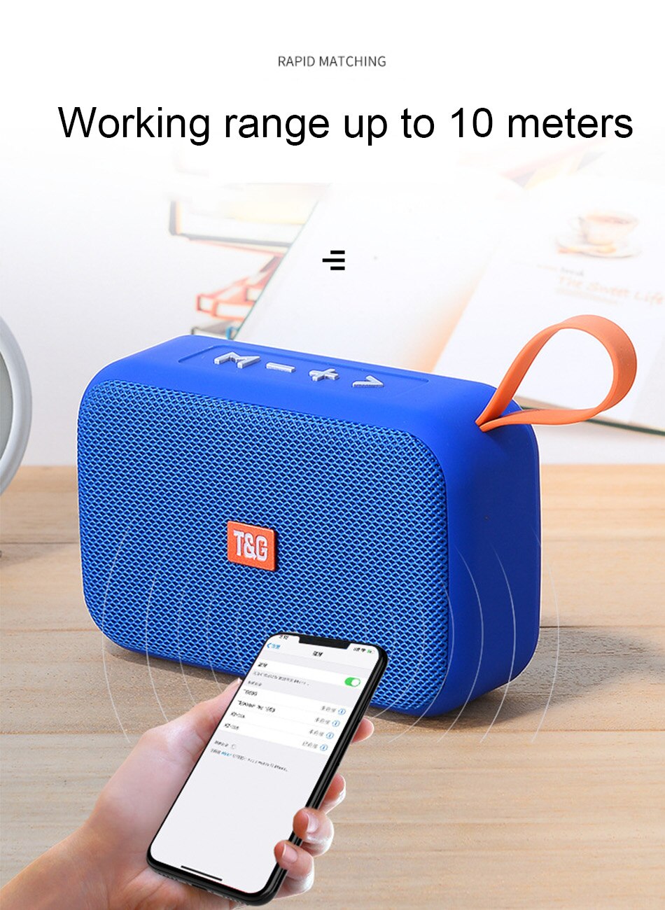 Tg506 bluetooth-luidsprekers, draadloze geluidsbox, draagbare subwoofer, buitensport-hifi-luidsprekers, ondersteuning voor tf-kaart, fm-radio en aux