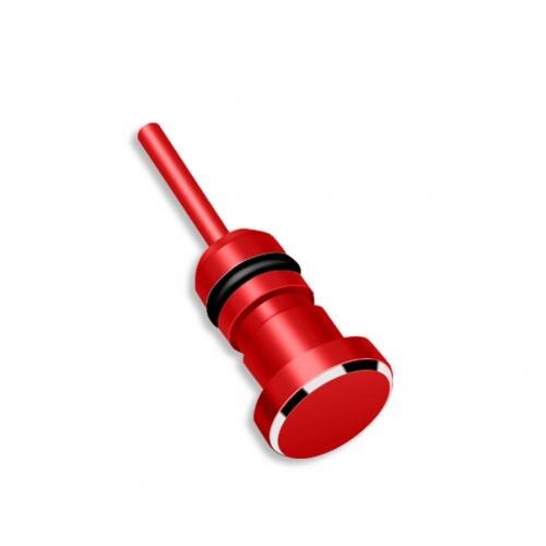 Earphone Dust Plug 3.5mm AUX Jack Interface Connector Anti Dust Plug Card Removal Pin for iPhone PC Laptop Earphone Dust Plug: Red