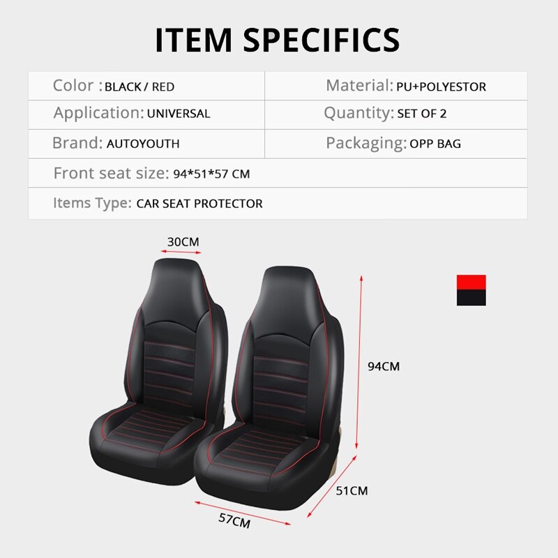 Auto Universele Stoelhoes Mode Stijl Lederen Zetel Interieur Bekleding