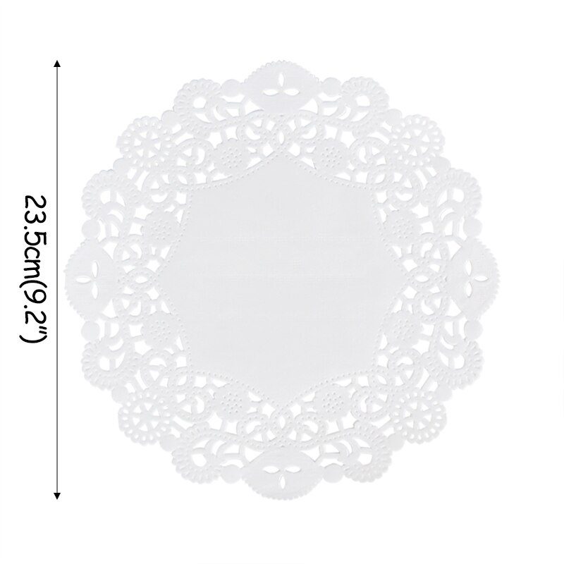 200pcs Wedding White Round Lace Laying Candy Placed Wedding Party Decoration Flower Confetti Cones Paper Cone Party Wrapper: style D