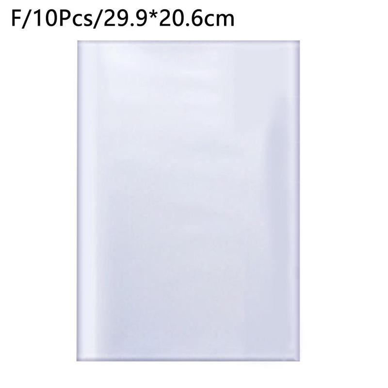 10/Pack Transparante Boek Cover Frosted Textuur Zelfklevende Onderwijs Student Kantoorbenodigdheden Boek Film Studie Levert C4C9: Purple