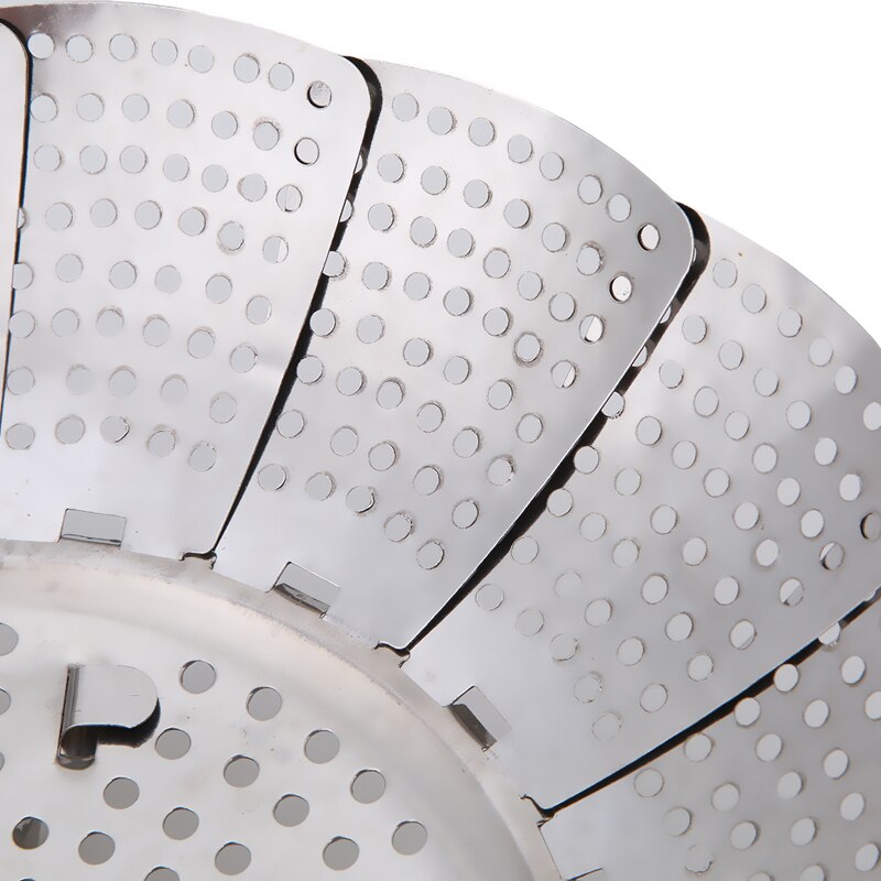 Pliant en acier inoxydable alimentaire vapeur légumes fruits panier à nourriture maille panier à vapeur ustensiles de cuisine pour la cuisson vapeur Dia.21/26/28cm