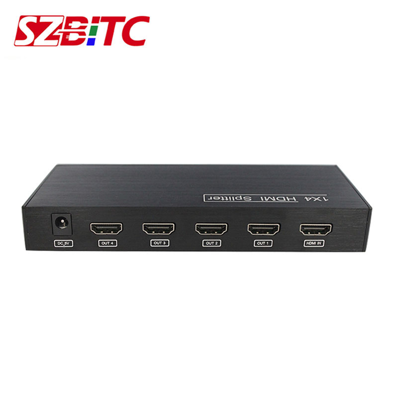Szbitc 4k 1 x 4 hdmi splitter 1 in 4 output hdmi distributeur video converter 4k 30hz 3d edid  rs232 voor  ps4 pc dvd naar tv