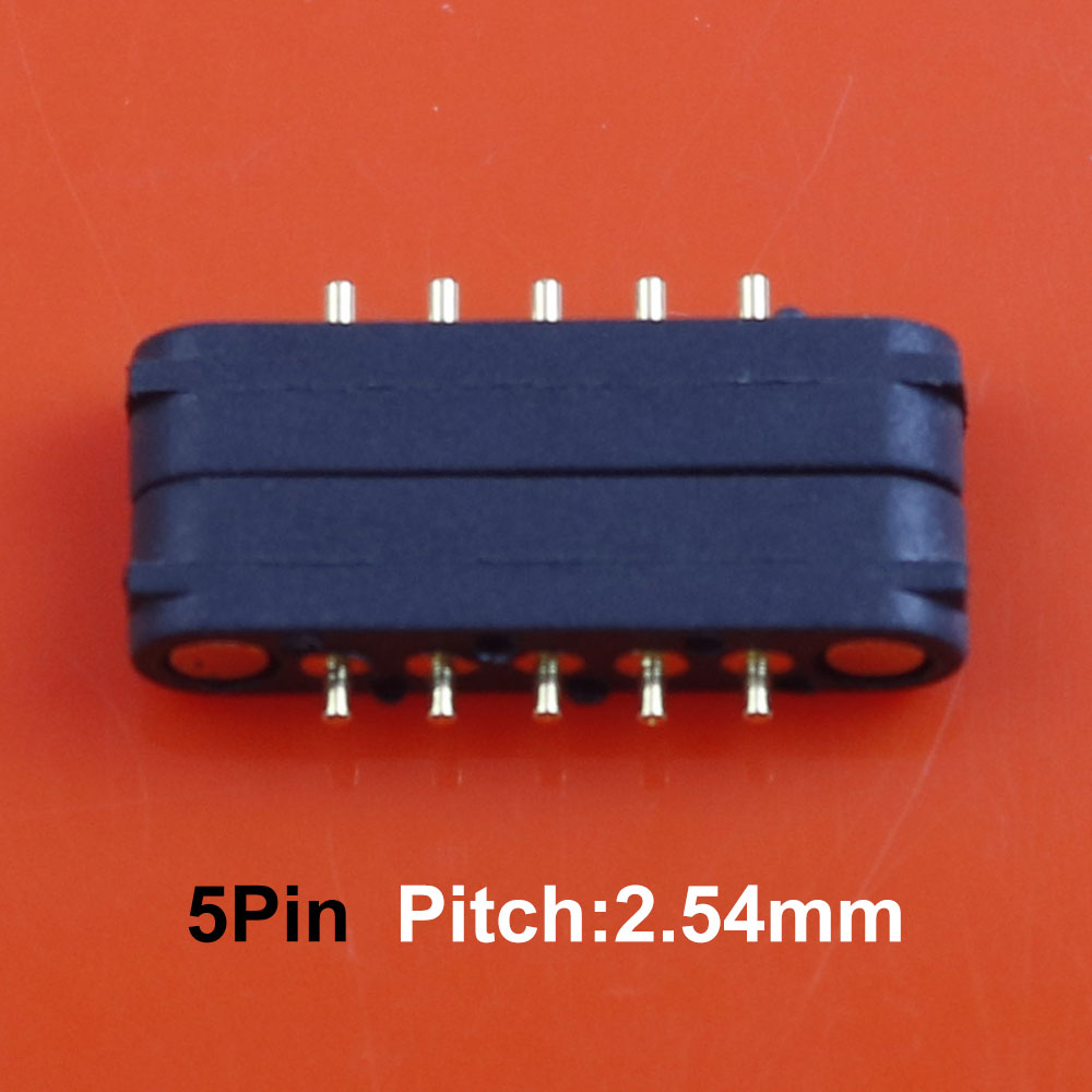 JCD 1Pair Waterproof Magnetic Pogo Pin Connector 2 3 4 5 Pin Male Female Spring Loaded 2A 36V DC Power Socket Charge Probe: Blue