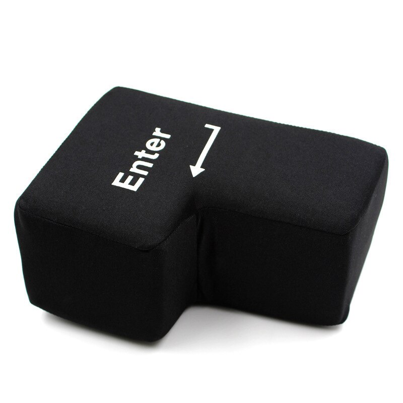 ZK20 Fidget toys Big Enter Key Stress Relief Vent Plush Toy With USB For Adult Working Antistress Computer Button Pillow Toy: Gray