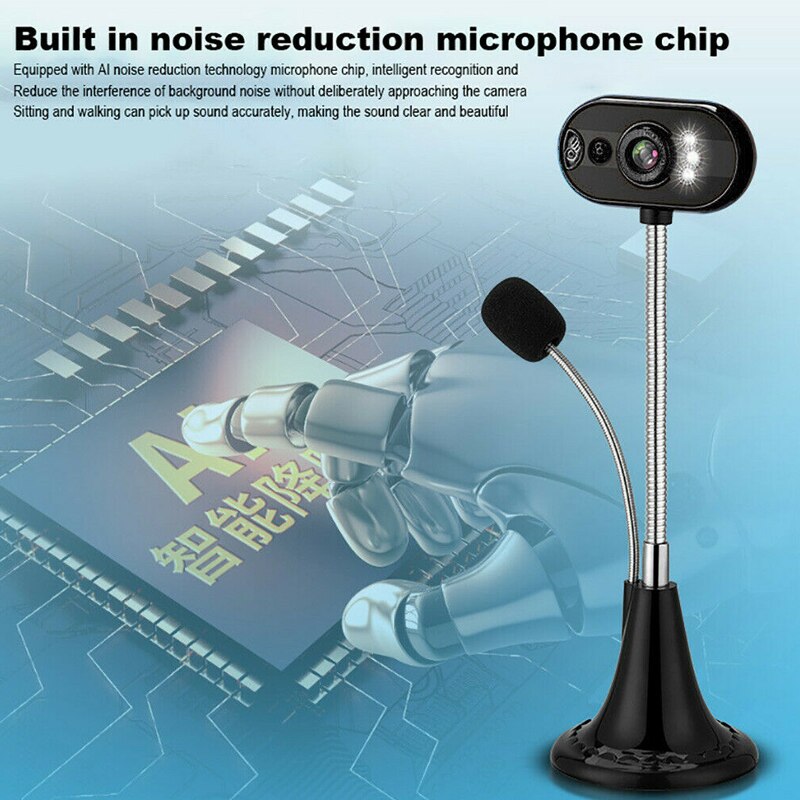 USB HD Webcam Camera with Mic Night Vision for Desktop Computer PC Laptop Home Office SP99