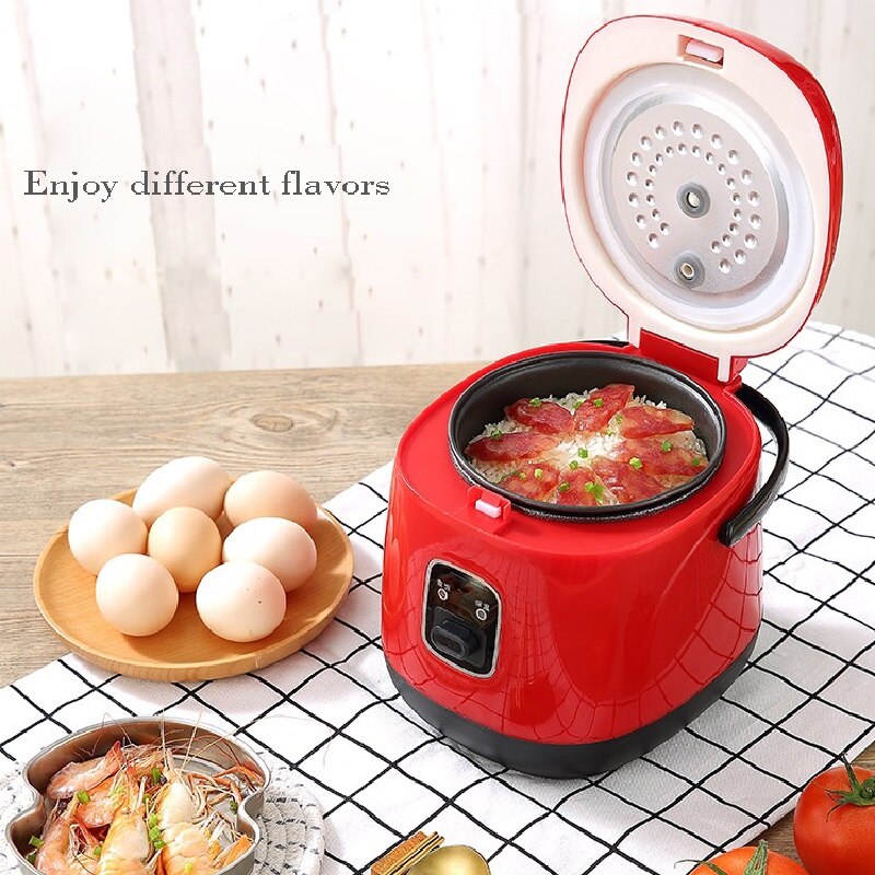 Sähköinen riisinkeitinlaite lounasrasia hidas liesi eristys 1.2l mini monitoimikeitin riisikattila 1-2 hengelle riisinkeitin 220v