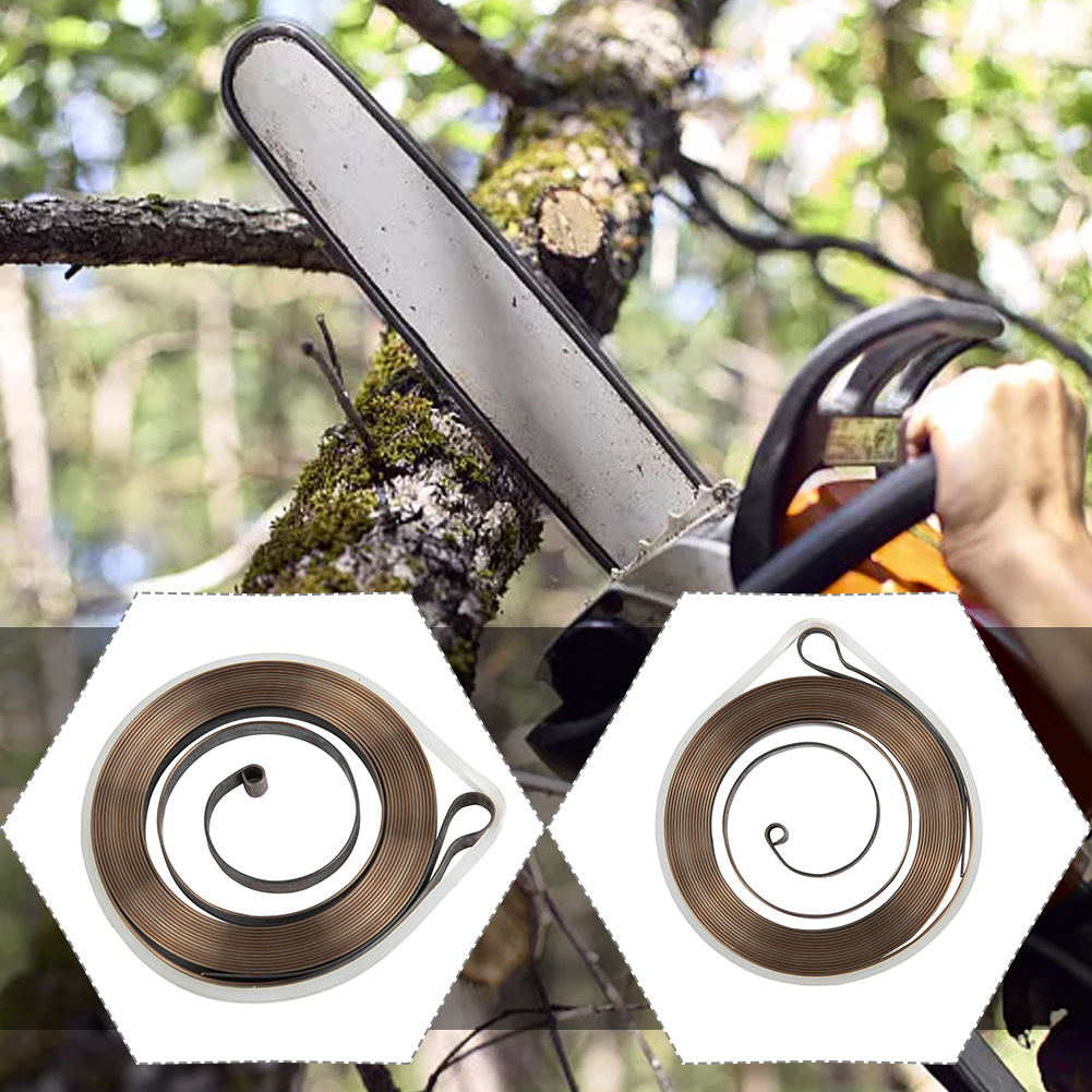 1pc 41mm rekyltræk starterfjeder udskiftningsremskive reb rekylreparationssæt til 45cc 52cc 4500 5200 kinesiske motorsave tarus
