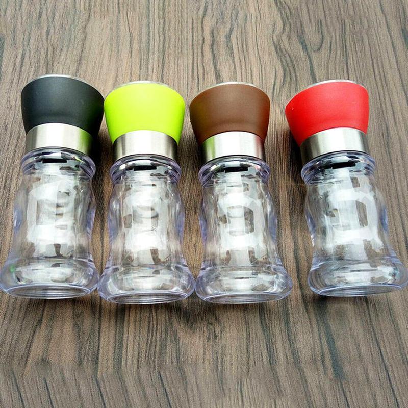 4 Colors Manual Stainless Steel Salt Pepper Grinder Spice Core Portable Grinding Mill Ceramic Useful Kitchen Tools Cooking S7B5