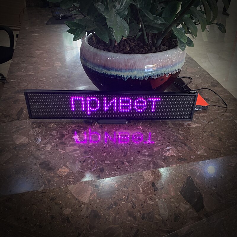 P5 34CM Ultra Thin LED Message Board Business Scrolling Display Screen Working with Smartphone and Tablet Programmable LED Sign