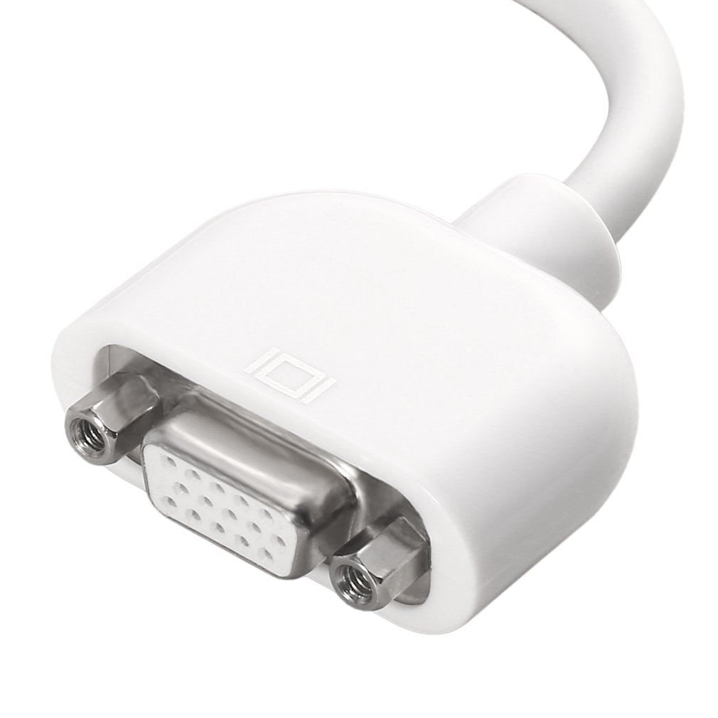 Mini DVI to VGA Adapter Male-Female Monitor Video Adapter Cable for Apple MacBook White for Multimedia Use