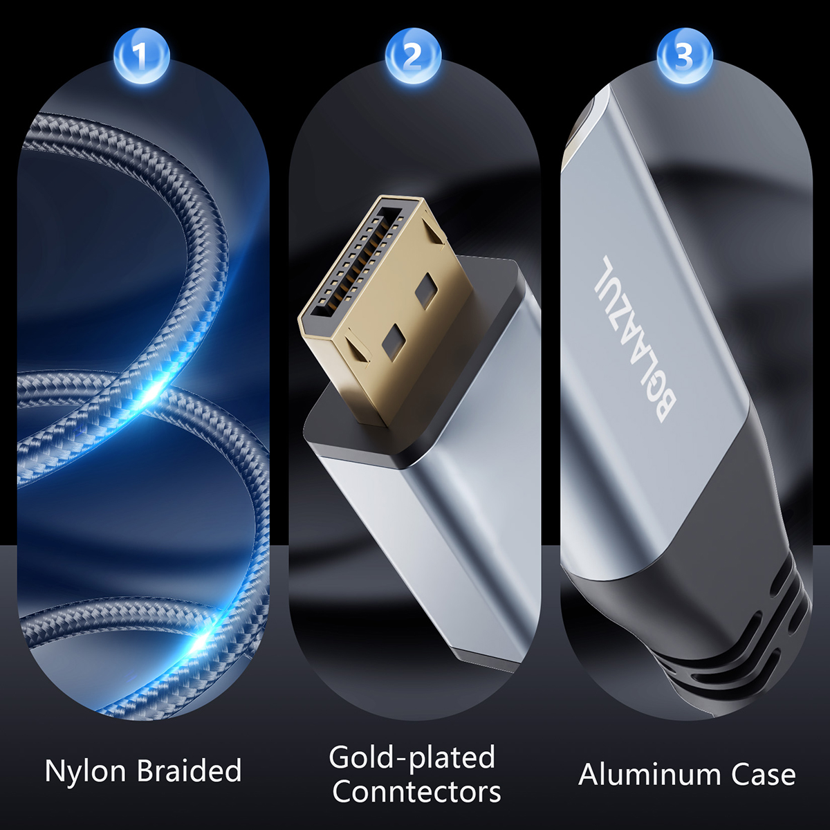 Actieve 8K HDMI 2.1 naar Displayport 1.4 kabel 4K HDMI naar Displayport 144Hz converteradapter HDMI 2.1 in naar Displayport DP 1.4 uit